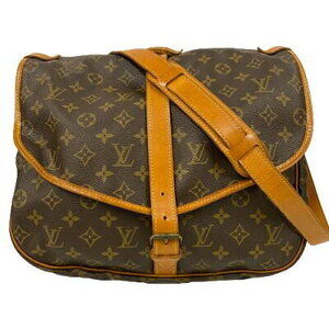 Louis Vuitton Saumur Monogram Shoulder Bag Brown Leather B